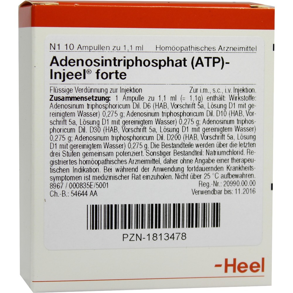 Купить Adenosintriphosphat (ATP) Injeel forte Ampullen. Продажа, низкая ...